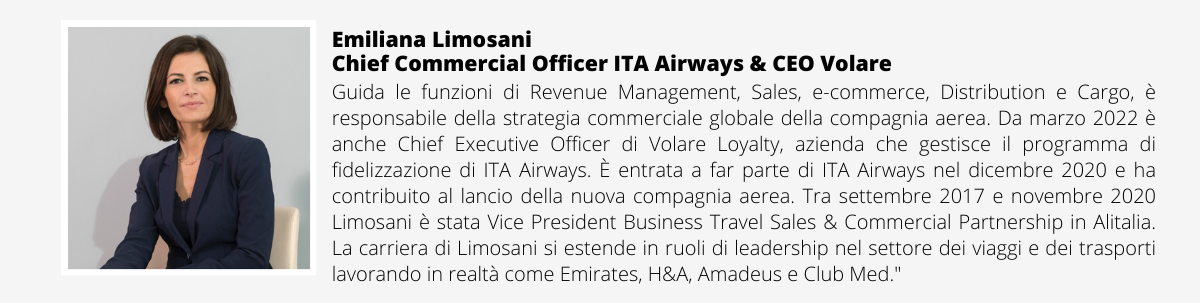 Emiliana Limosani, Chief Commercial Officer ITA Airways & CEO Volare