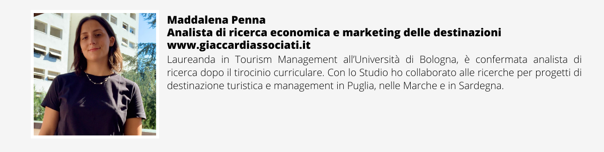 Maddalena Penna, Analista di ricerca economica e marketing delle destinazioni Studio Giaccardi & Associati